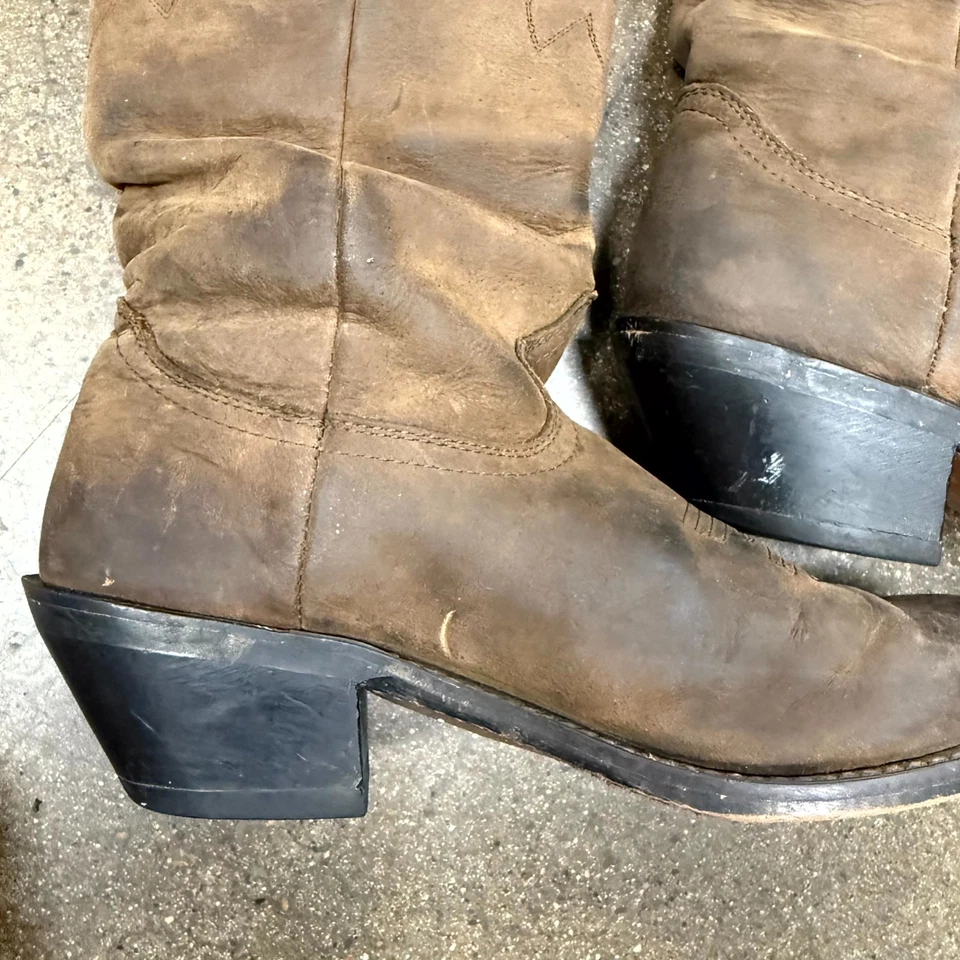 Женские сапоги Durango RD542 7 М желтовато-коричневые искусственно состаренная лицевая кожа без застежек - Изображение 4 из 4