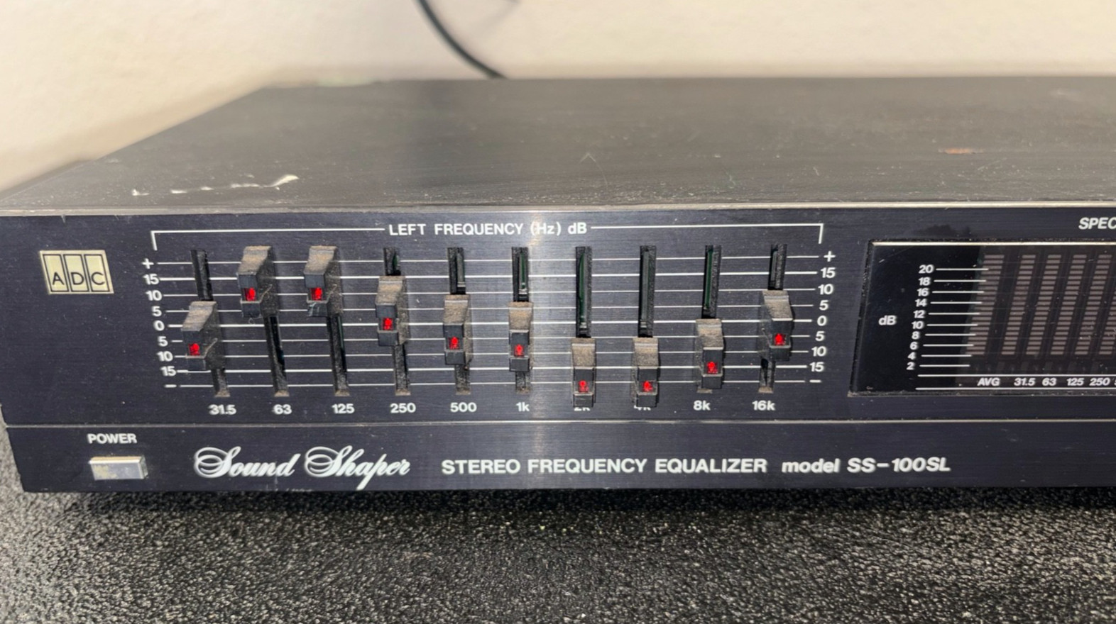ADC SS-100SL Sound Shaper Audio Equalizer Turns on but not T