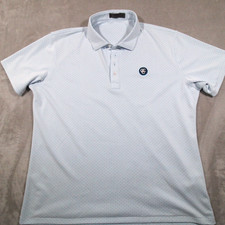 G Fore all over print short sleeve golf polo shirt XL Men blue