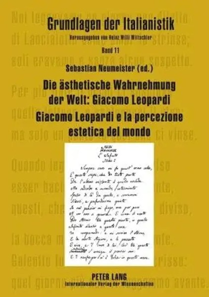 Die äSthetische Wahrnehmung Der Welt: Giacomo Leopardi - Giacomo Leopardi E...-image
