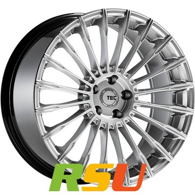 TEC Speedwheels GT5 hyper-silber 8x19'' ET45 LK5 108 ML 72.5 Alufelgen 19 Zoll