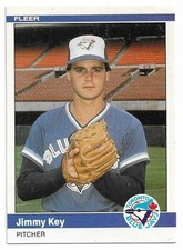 JIMMY KEY 1984 Fleer Update ROOKIE card #U-61 Toronto Blue Jays EX+. rookie card picture