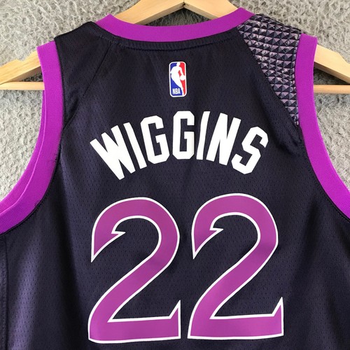 Nike Minnesota Timberwolves #22 Wiggins Prince Purple Jersey M(10/12) youth kid - Picture 8 of 10