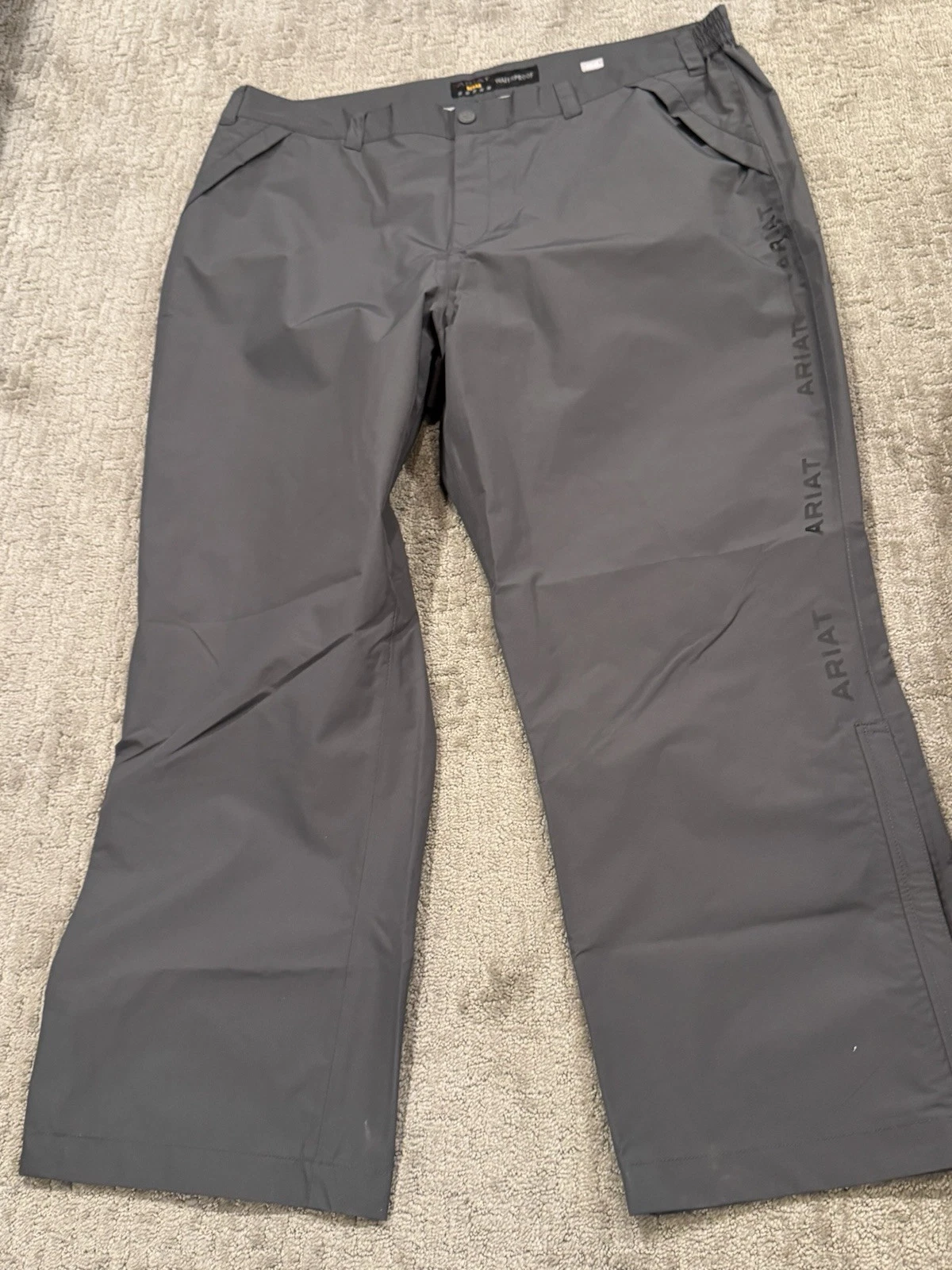 Ariat Pants Mens XX Large Gray Rebar Waterproof Rain Hiking Outdoors (Z)