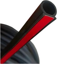Car Door Rubber Seal Strip, D-Shape Auto Weather Striping, 3M Self Adhesive Sou