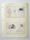 Vintage Lot of 2 First Day Cover Envelopes - Gettysburg, PA  /  USA Flag