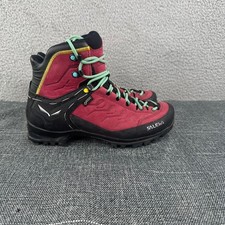 Salewa WS Rapace GTX Womens 7.5 Hiking Boots Tawny Port Limelight GoreTex