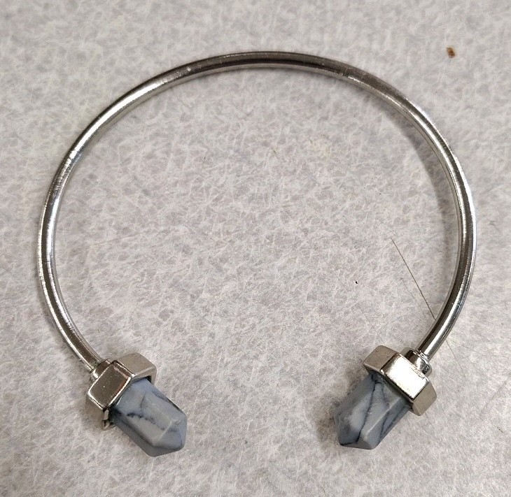 Double Pointed Hexagonal Cuff Bangle Bracelets Si… - image 3