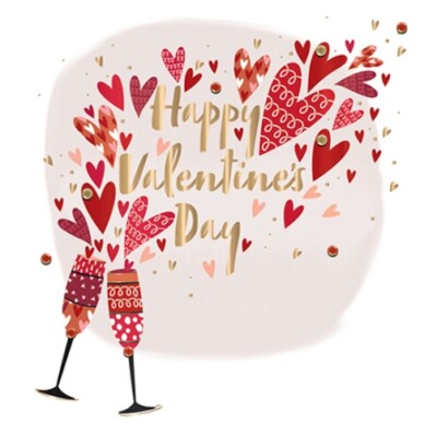 Glückliche Valentinstagskarte Liebe dich lädt Fifth Avenue Gruß von sprechendem Bild