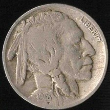 1918 BUFFALO Nickel - United States of America 0.05 USA 5 Cents 5C - FULL DATE a