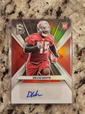 2019 Panini Spectra Rookie Auto /199 Devin White #RA-DW Rookie Auto RC