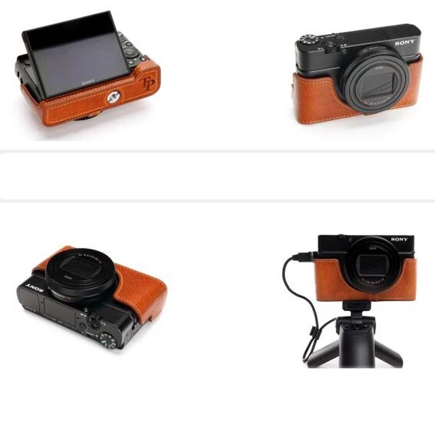 手工制作真皮相机半保护套 外壳包 适用于索尼 RX100 M6 M7 — 第 4/4 张图片