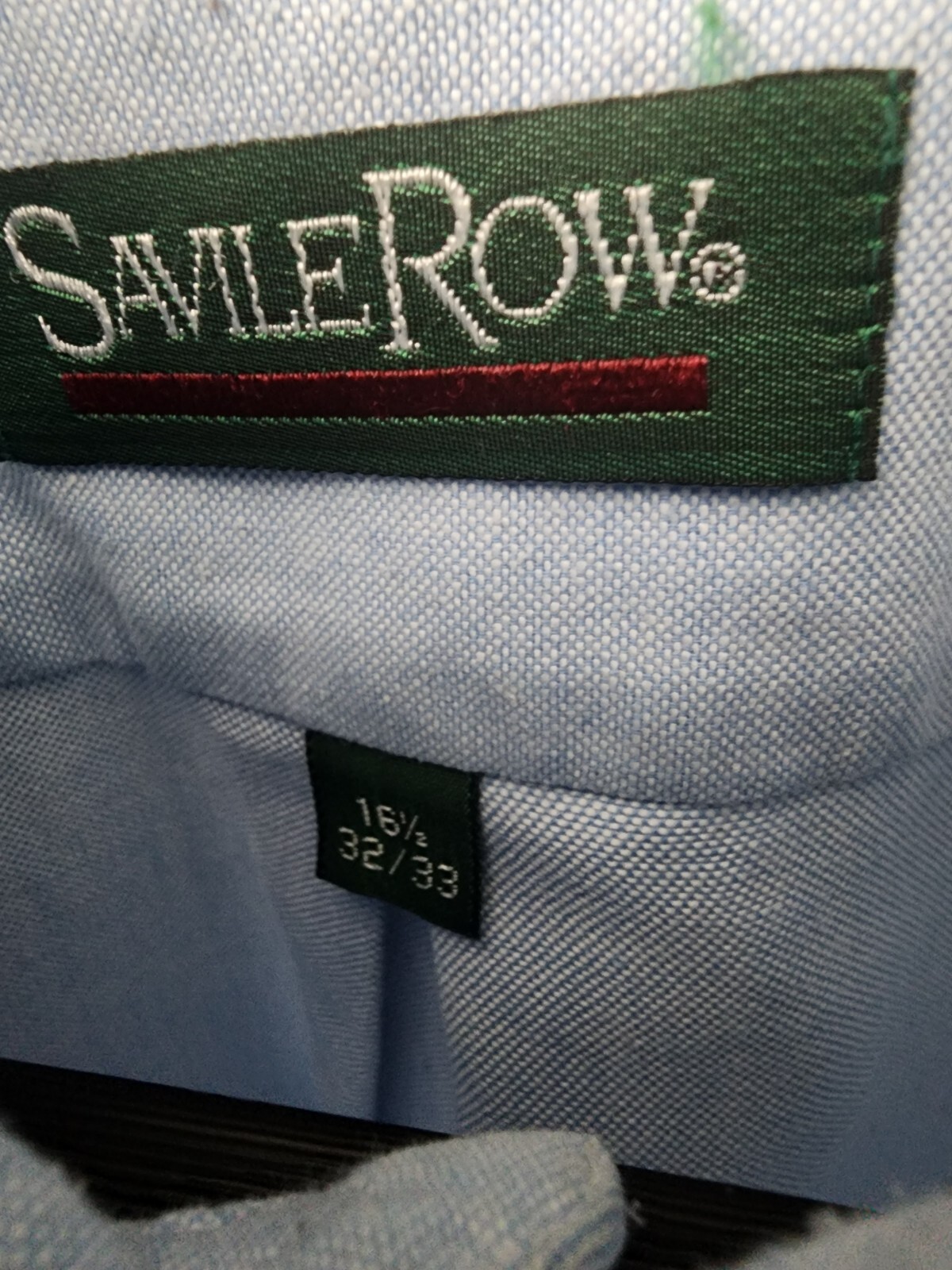 FILA Camicia blu Savile Row manica lunga con bottoni taglia 16 1 2 32 33