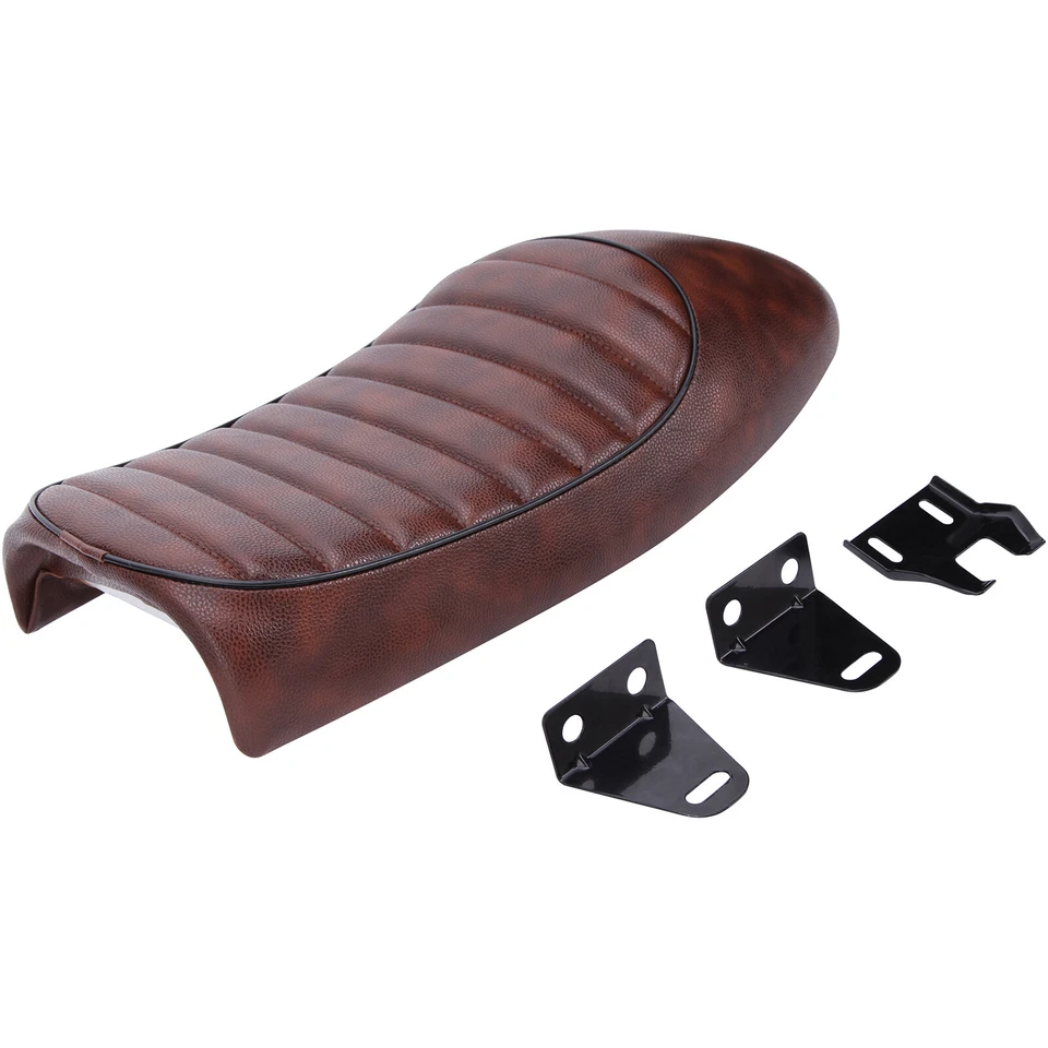 For Yamaha DT175 SR125 SR250 SR400 SR500 Motorcycle Cafe Racer Seat Flat Saddle - Image 3 of 4