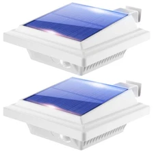 2/6Pcs Outdoor Solar Gutter Lights Wall Lamp 40LED Garden Fence Decorative Light