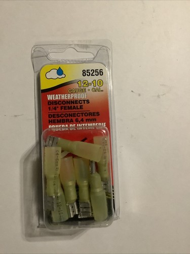 Dorman 85256 12-10 Gauge Female Waterproof Disconnect, Pack of 7, Yellow