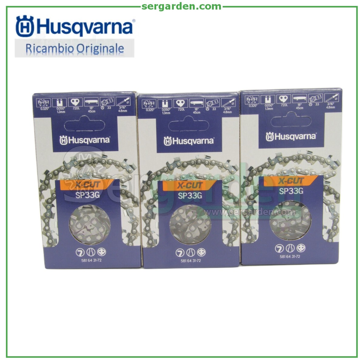 Catena Husqvarna X-Cut SP33G 64 Maglie - 38cm .325" 1.3mm | Alta Precisione E Prestazioni Superiori - Natura Project - Foto 8