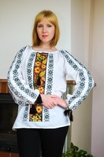 Ukrainian embroidered ethnic blouse for ladies, blouse, vyshyvanka, sorochka