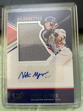 2018 USA Baseball Stars and Stripes Silhouettes Signature Jerseys #15 Nick Meyer