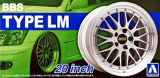 1/24 BBS Type LM 20" Tire Wheel Set Aoshima Model Car Part Accessory