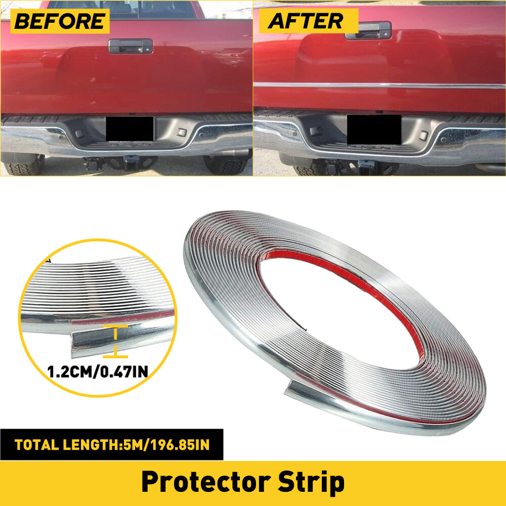 NEW 0.47'' Wide Chrome Molding Trim Automotive Trunk Body Side Bumper Strip