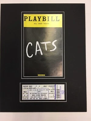 Picture Framing Mat for Playbill and theater ticket Black with Black liner