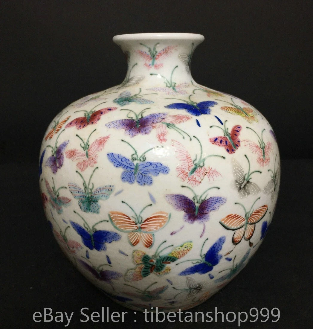 中国蝴蝶花瓶古董花瓶| eBay