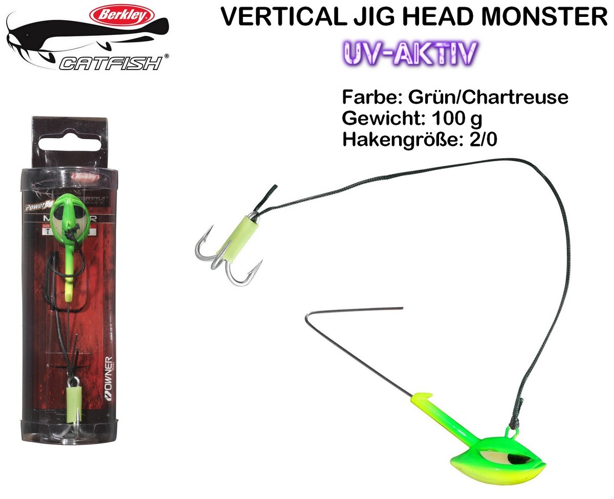 Berkley Catfish Vertical Jig Head MONSTER Klonk Wels Hecht