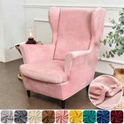 Elastic Chair Cover Velvet Super Soft Sofa Slipcovers Stretch Solid Color