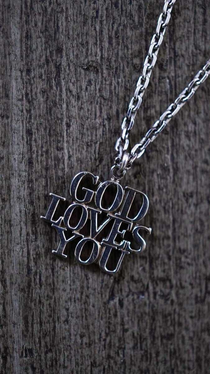 Tiffany & Co Silver Vintage God Loves You Pendant Necklace Charm  