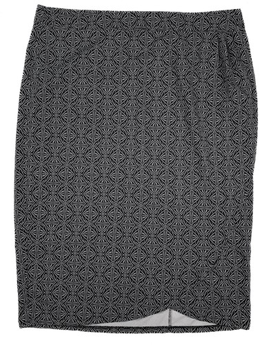 Ripskirt Hawaii Midi Wrap Skirt Lightweight Black Pearl Batik Womens Size XXL - Picture 2 of 9