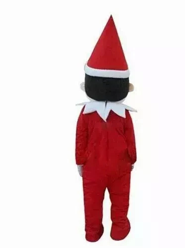 圣诞男孩吉祥物服装套装角色扮演派对花式礼服服装成人游行 — 第 4/4 张图片