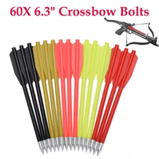 60X 6.3" Crossbow Bolts Arrow Plastic Hunting Arrow Pistol Mini Crossbow 50-80lb
