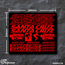 Adesivi Santa Cruz Rosso | Set Adesivi Bici eBike BMX MTB Telaio