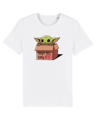 Lustiges T-Shirt Kinder Erwachsene Adopt this Baby Jedi Baby Yoda Mandalorian Star Wars 