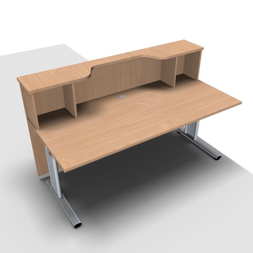Empfangstheke Solid 180 cm mit Monitorausschnitt Rezeption Empfangstresen Tresen - Bild 3 von 16