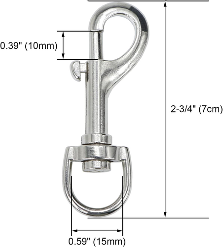 Heavy Duty Swivel Snap Hooks Pet Buckle Trigger Clip Clasp for Linking Dog Leash - Picture 2 of 6