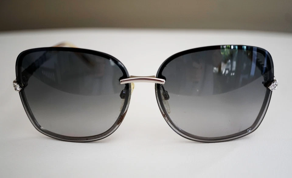 Gafas de sol vintage Missoni de gran tamaño con lentes degradadas M1677 borde de metal plateado Foto 4 de 4