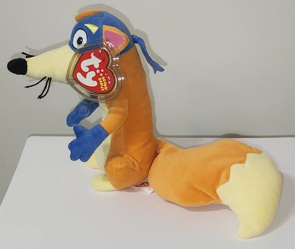Juguete de peluche Ty Beanie Baby SWIPER the Fox Dora the Explorer (7 pulgadas) MWMT Foto 3 de 4