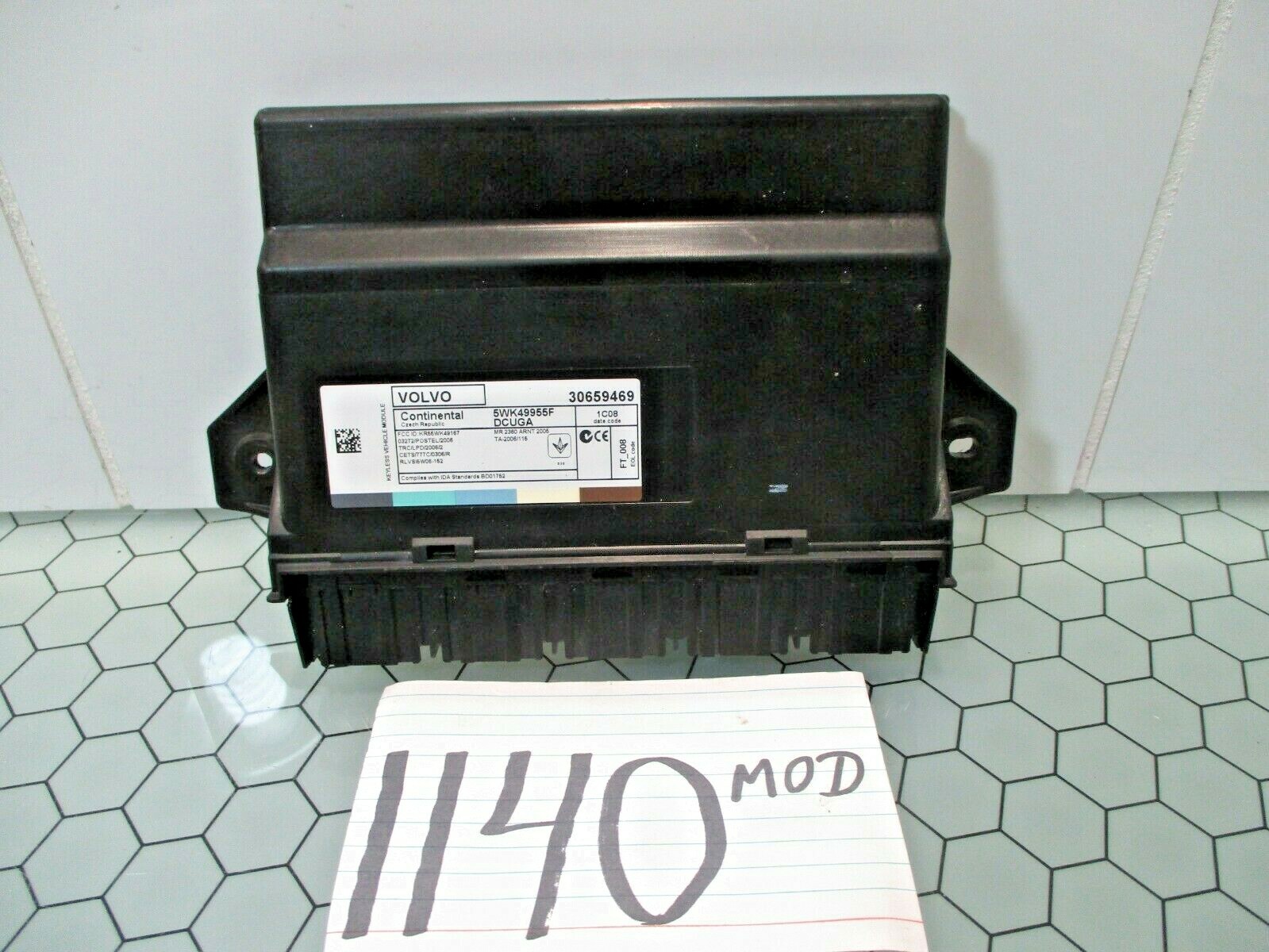 11 12 13 14 15 Volvo S60 Keyless Entry Communication Control Module #1140-MOD 