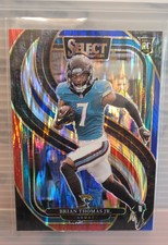 2024 Select - Premier (2) Brian Thomas Jr. #143 Red & Blue Shock Prizm Rookie RC