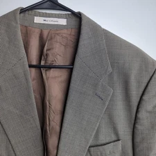 CHAPS RALPH LAUREN Vtg Brown Houndstooth BLAZER SUIT COAT JACKET Men's 42R