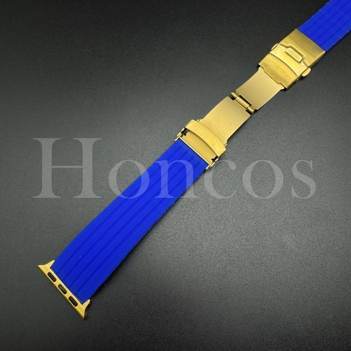 38 40 41 42 44 45 49 mm Gummi Apple Watch Band Strap für iWatch 8 7 6 5 4 SE LB - Bild 15 von 20