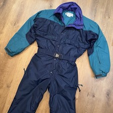 Columbia Ski Suit Mens One Piece Snowsuit Snow Bib retro Snowboard Vtg Medium