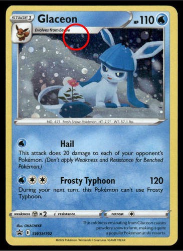 Glaceon SWSH192 Sword & Shield Black Star Promo Holo SWIRL 🌀 Pokemon Card LP