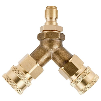 #ad Homend Pressure Washer Tee Splitter Coupler Quick Connect Two Gun to One Po... $25.97