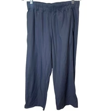 Lululemon Next Move Crop Sz 6 Blue Wide Leg Active Pants GREAT!