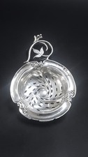 Wonderful Edwardian Art Nouveau HM Bham 1904 Sterling Silver Tea Strainer 14.4g