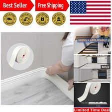 Flexible Self-adhesive Baseboard Molding Trim - 4in X 10ft In Creamy White
