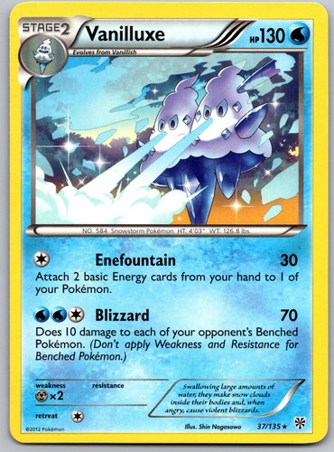 Vanilluxe 37/135 Rare Plasma Storm Pokemon Lightly Played